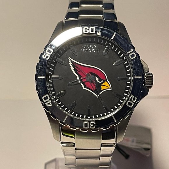 Arizona Cardinals OFFICIAL NFL Stainless-Steel Analog Watch by Jack Mason NEW - Picture 1 of 11